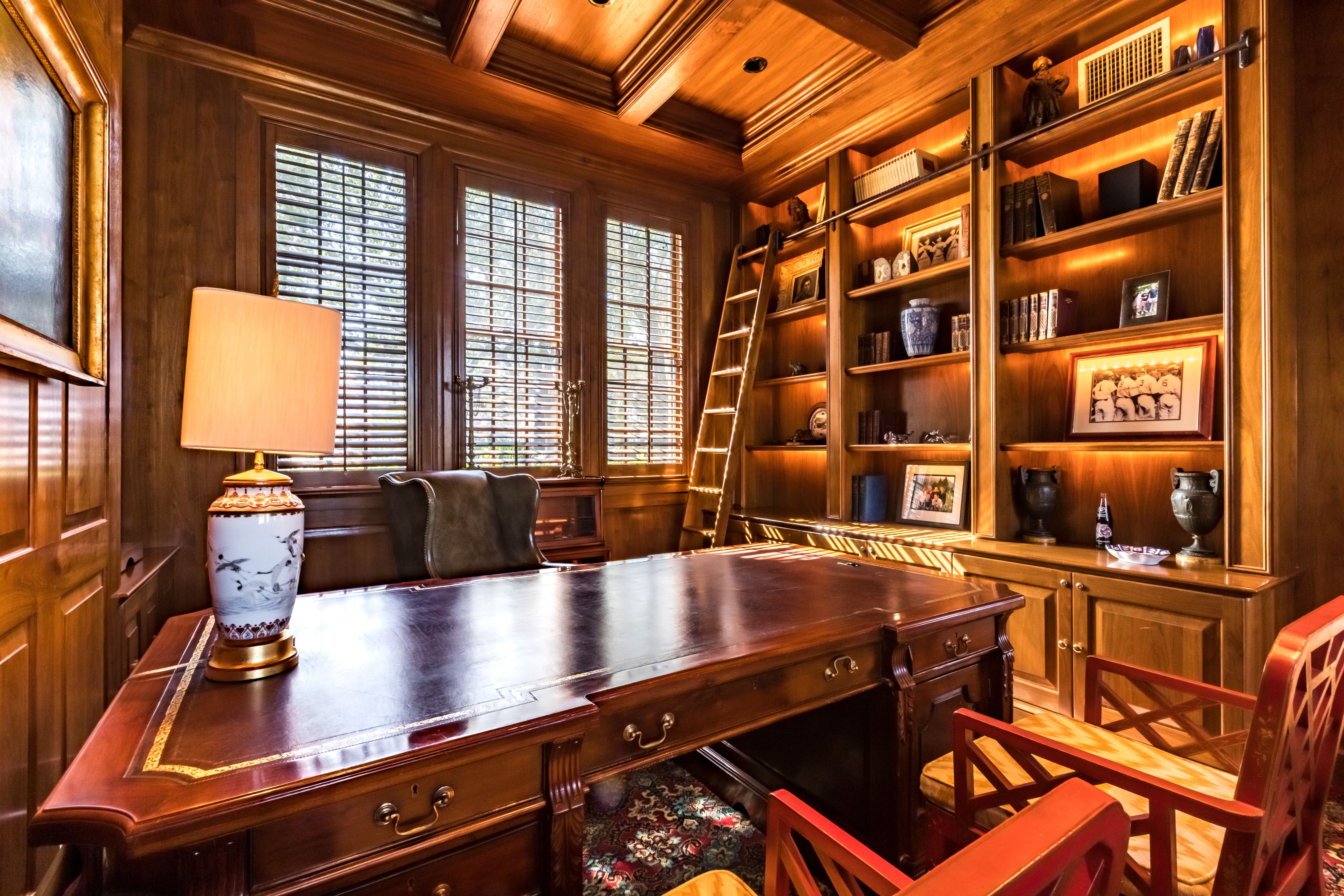 Library of the home at 42 Lagoda.