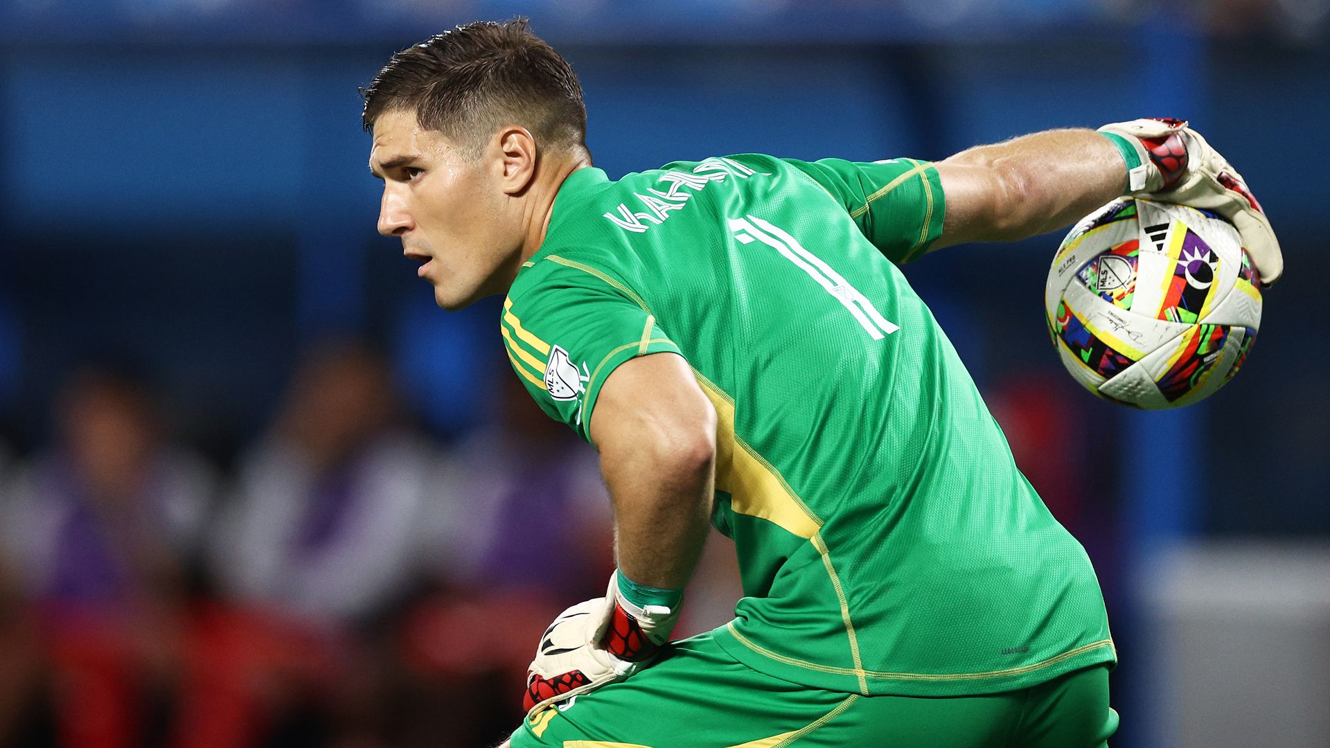 Kahlina prepares to roll out a ball.