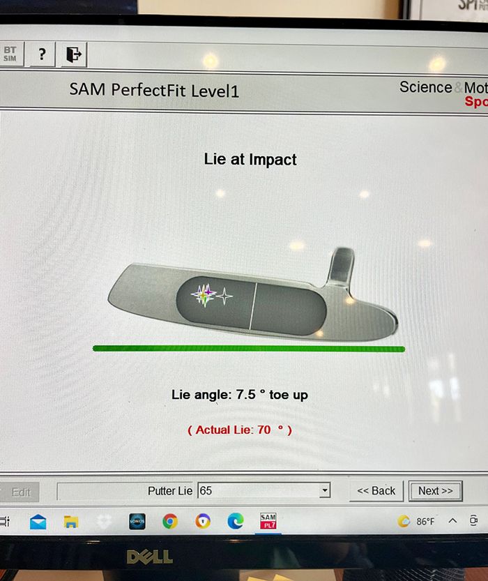 lie of putter at club champion