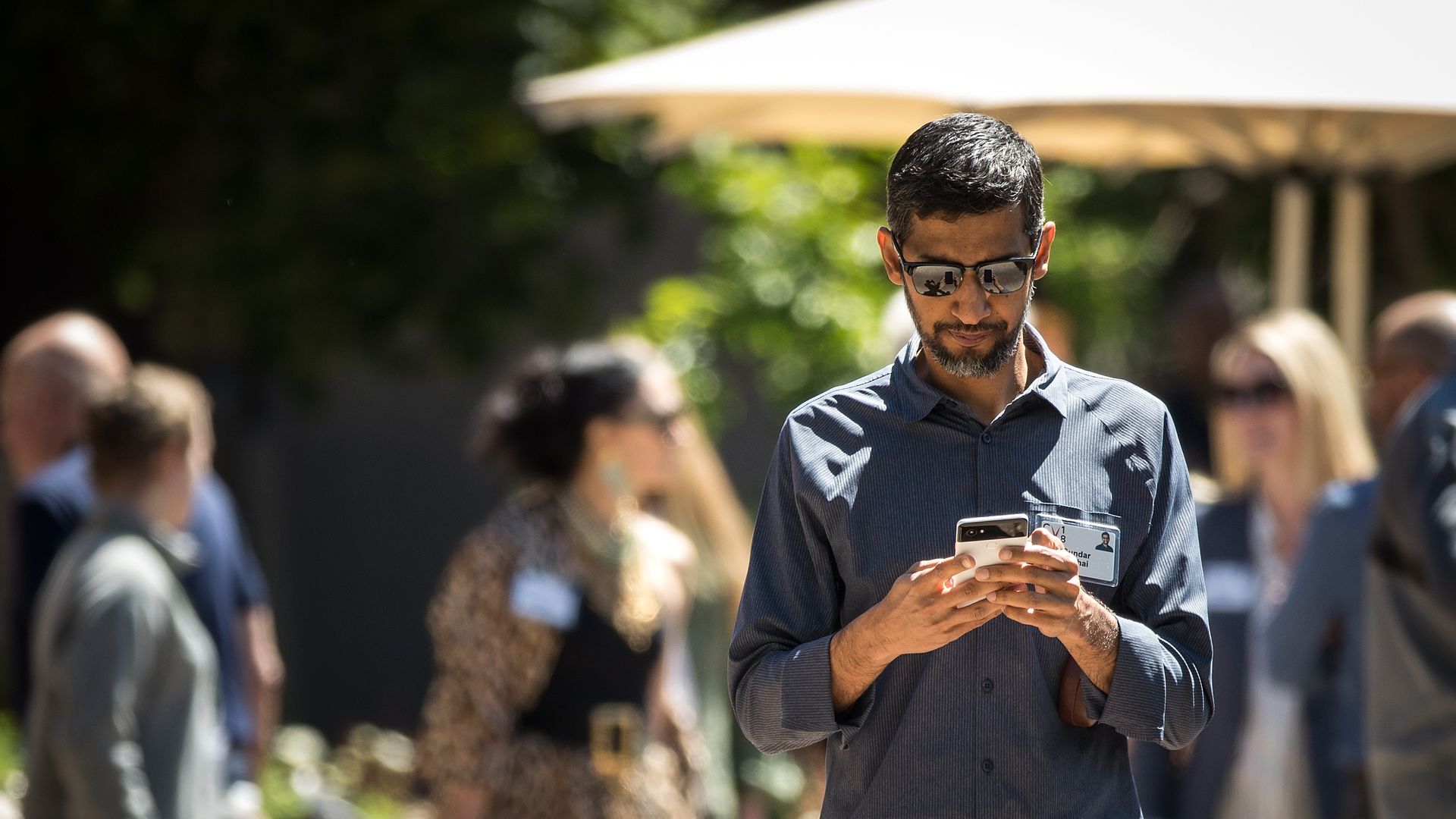 This is the CEO of Google on his phone