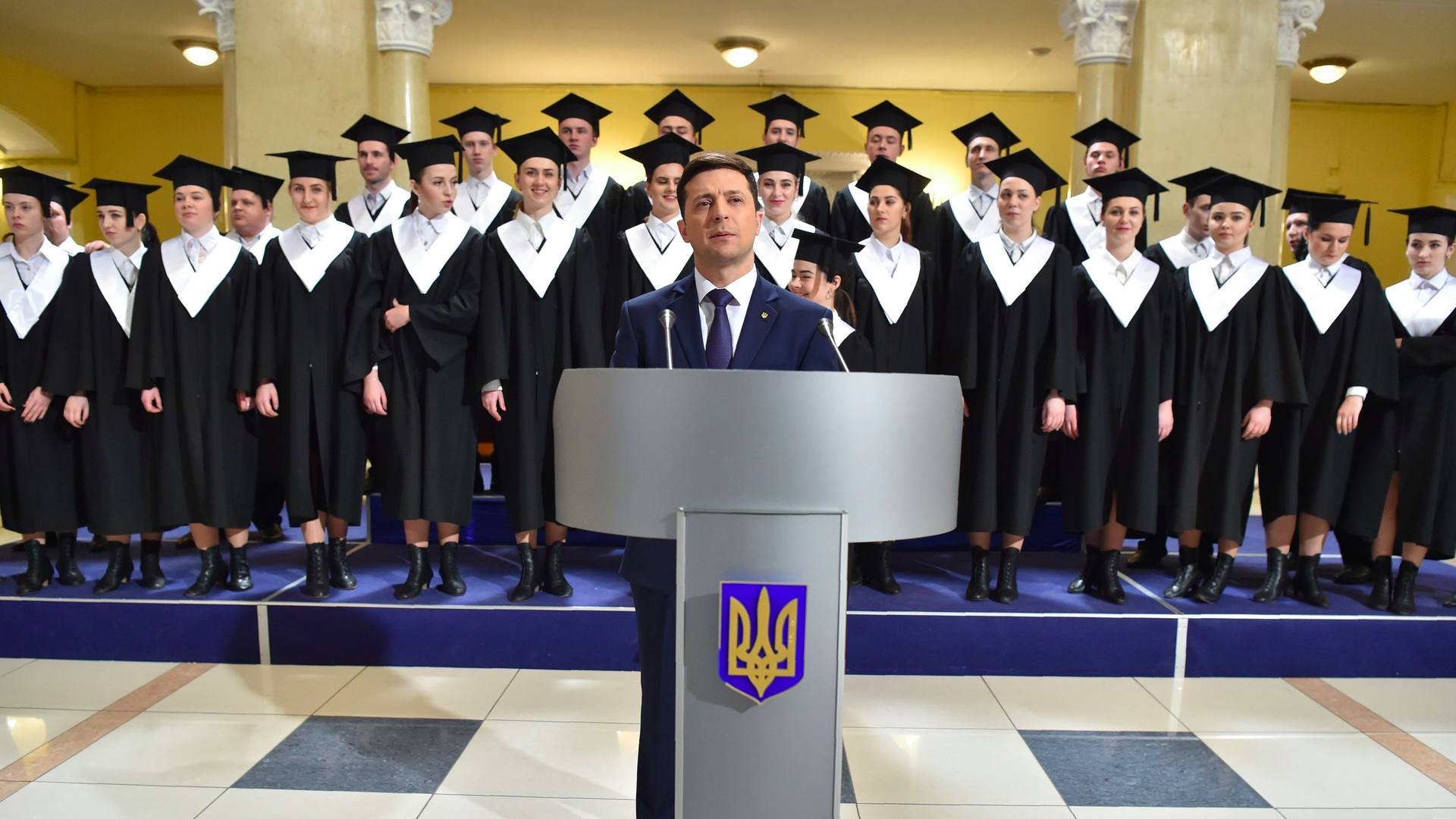 Ukrainian presidential frontrunner Volodymyr Zelensky.