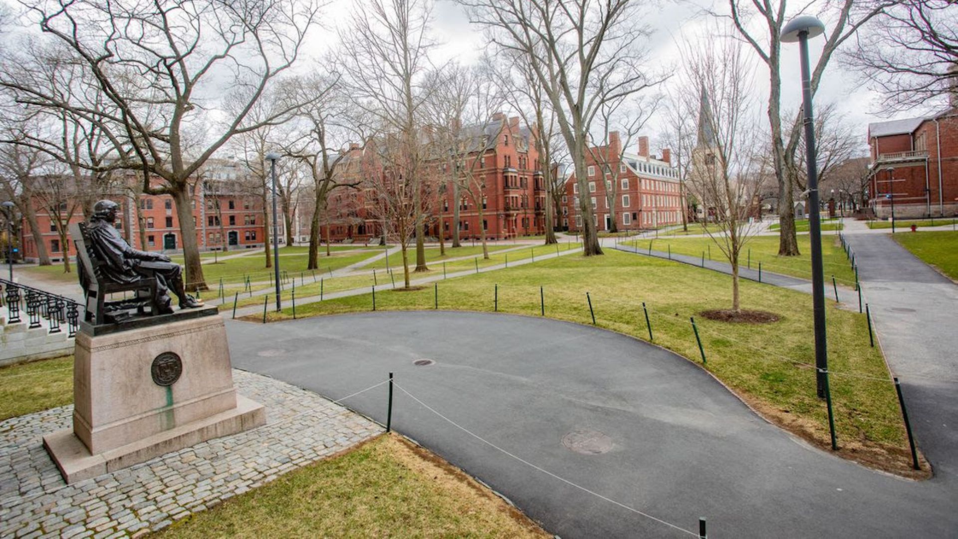 Empty Harvard Yard