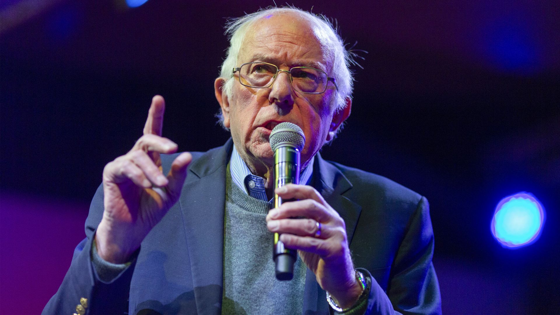 Bernie Sanders at a rally