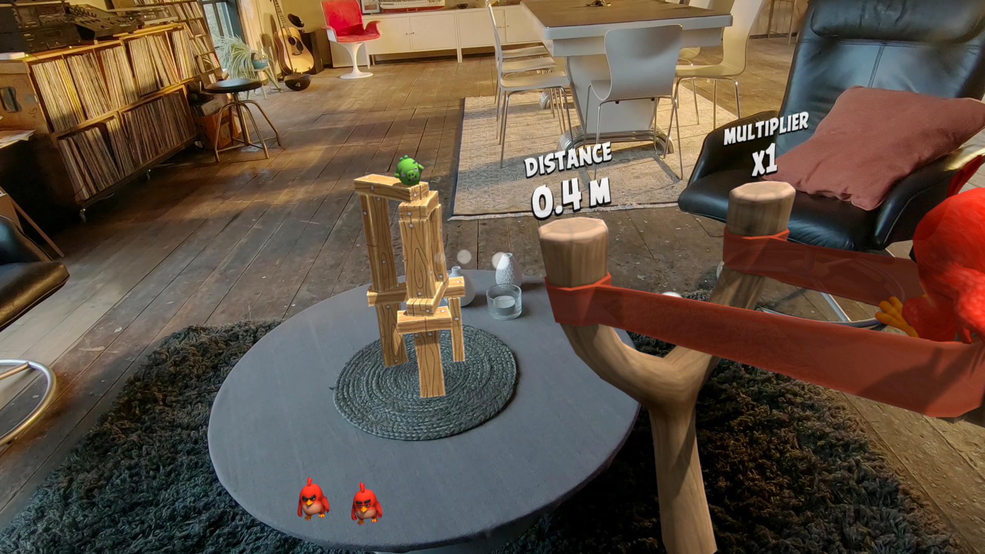 A screenshot from Angry Birds FPS: First Person Slingshot