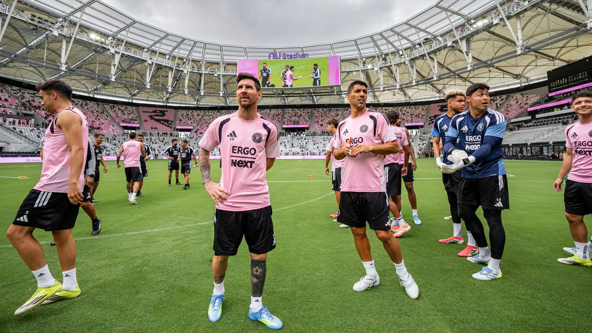 Inter Miami training at Nu Stadium.