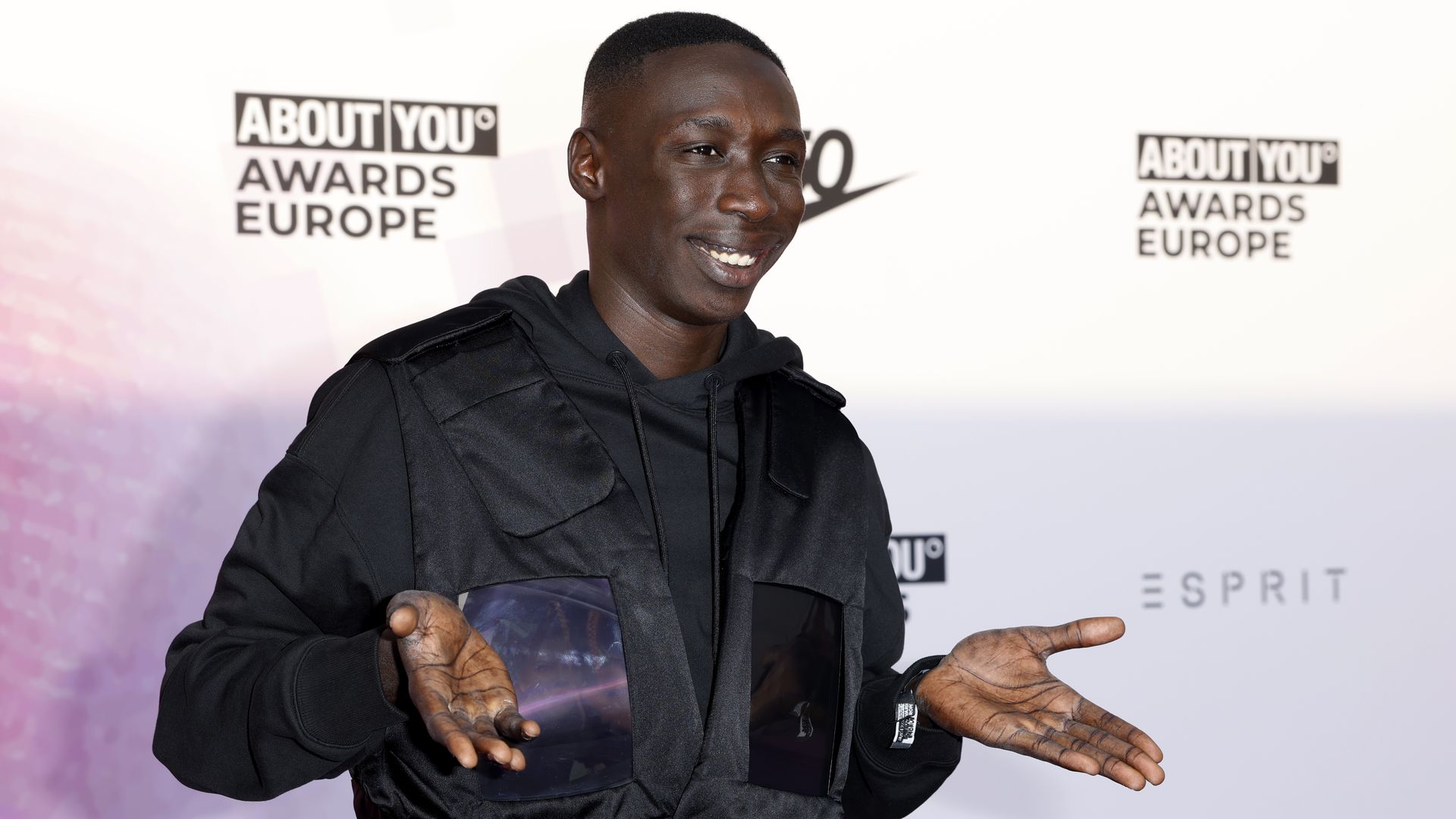 MILAN, ITALY - MAY 26: Khaby Lame during the ABOUT YOU Awards Europe 2022 at Superstudio Maxi on May 26, 2022 in Milan, Italy. (Photo by Franziska Krug/Getty Images for ABOUT YOU)