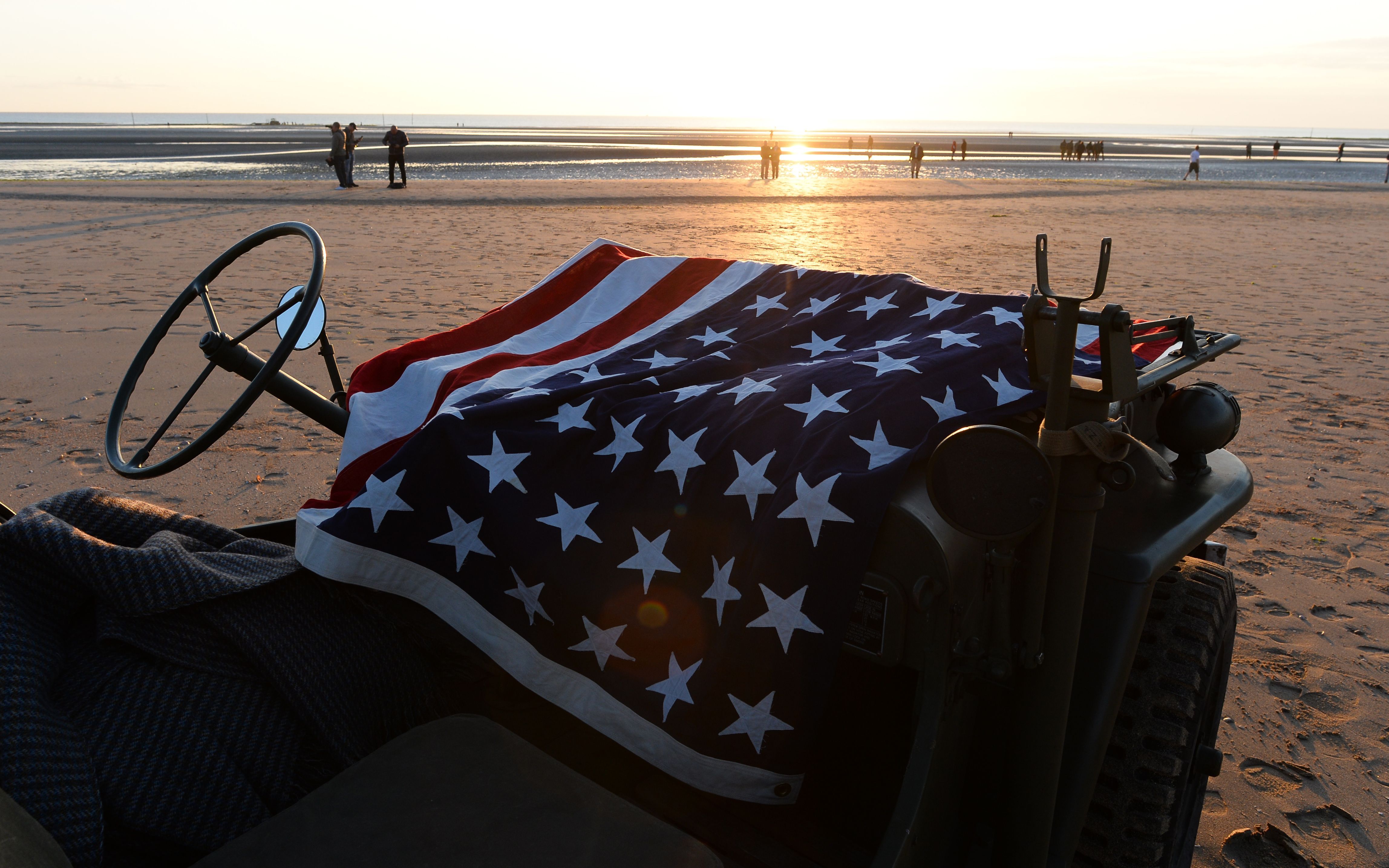 A picture taken on Utah Beach in Sainte-Marie-du-Mont, northwestern France, on June 6, 2019.