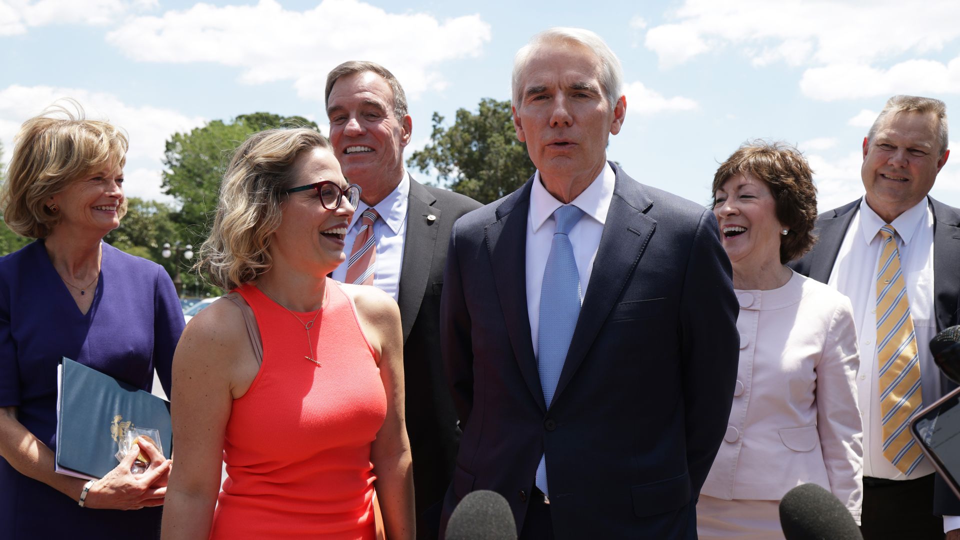 Members of the bipartisan infrastructure group