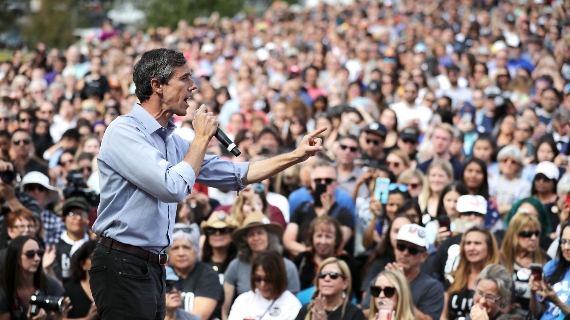 Beto O'Rourke at a rally