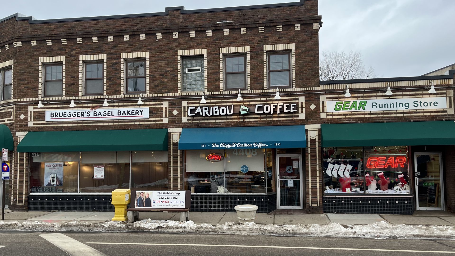 A Caribou Coffee storefront 