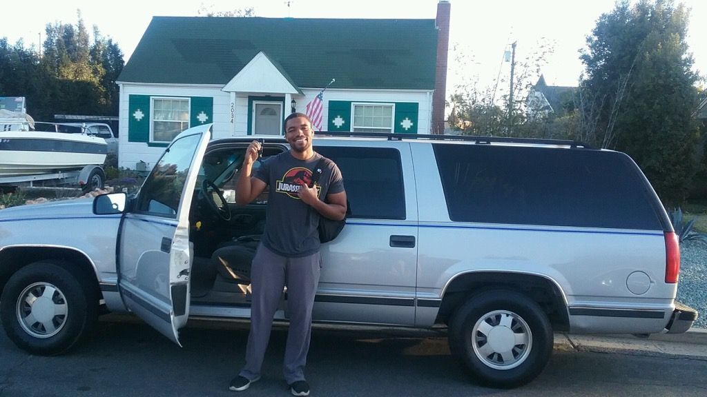 Jordan Howlett poses with a truck.