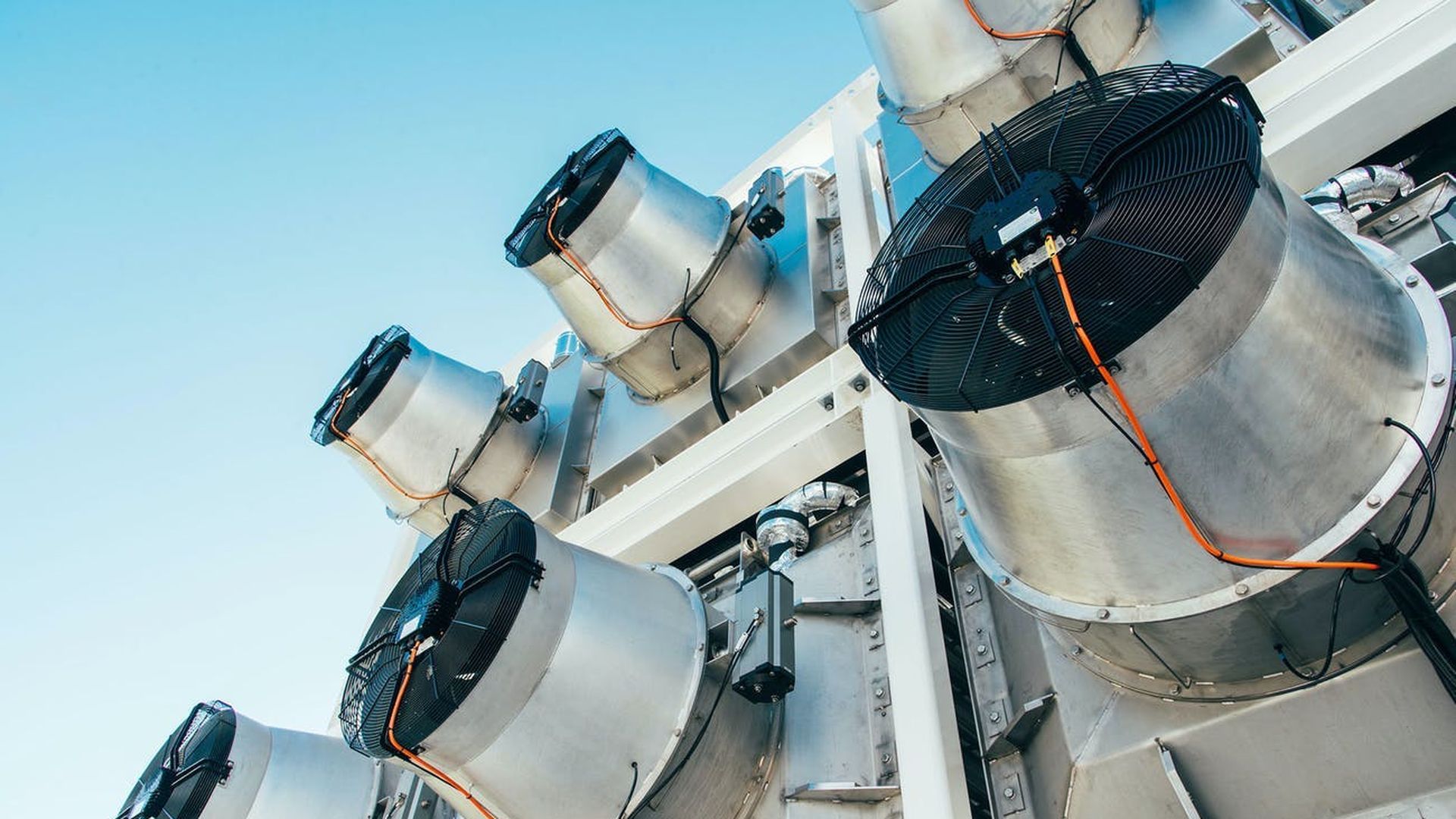 Portion of a Climeworks direct air capture machine