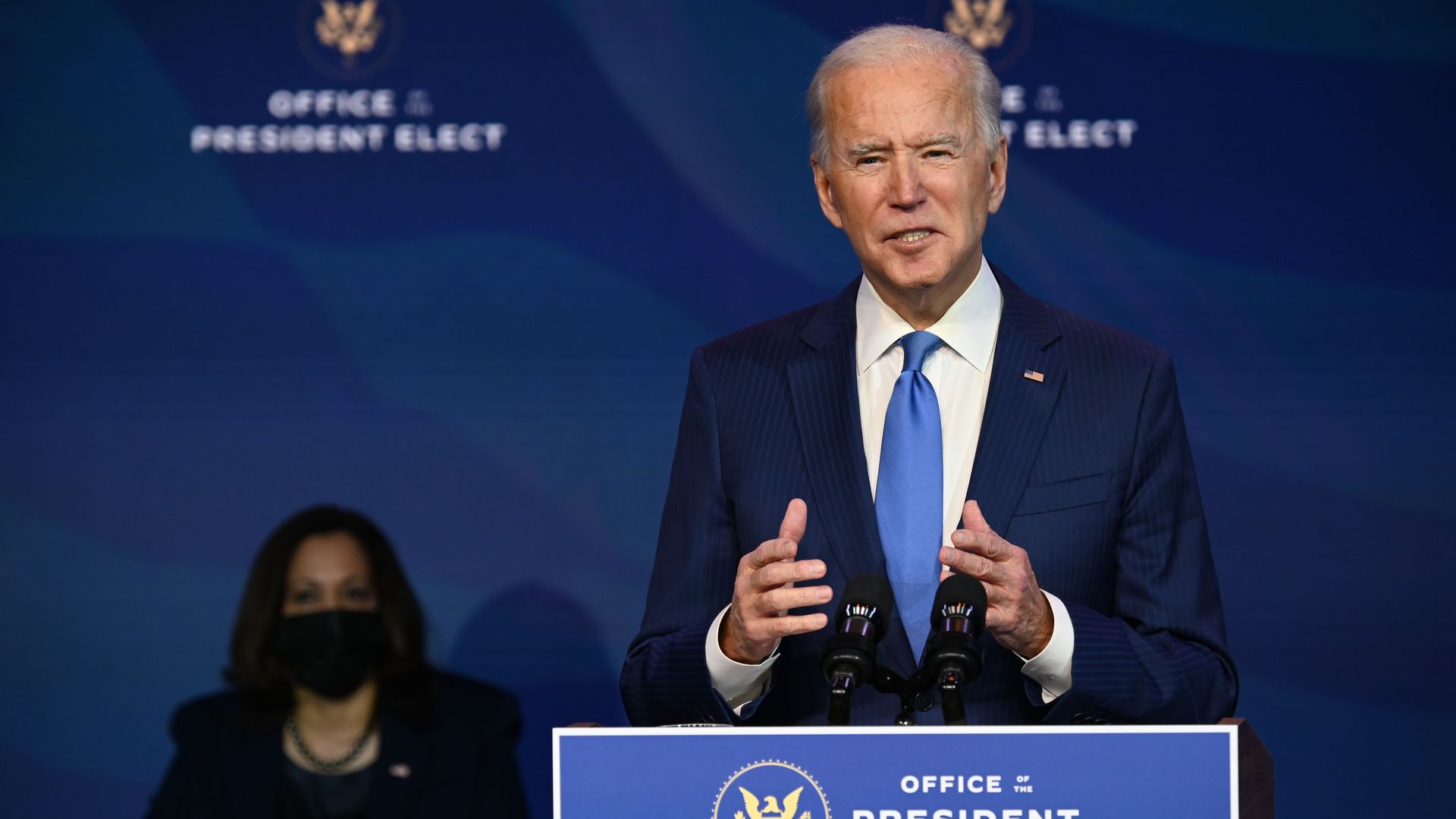 Joe Biden and Sen. Kamala Harris