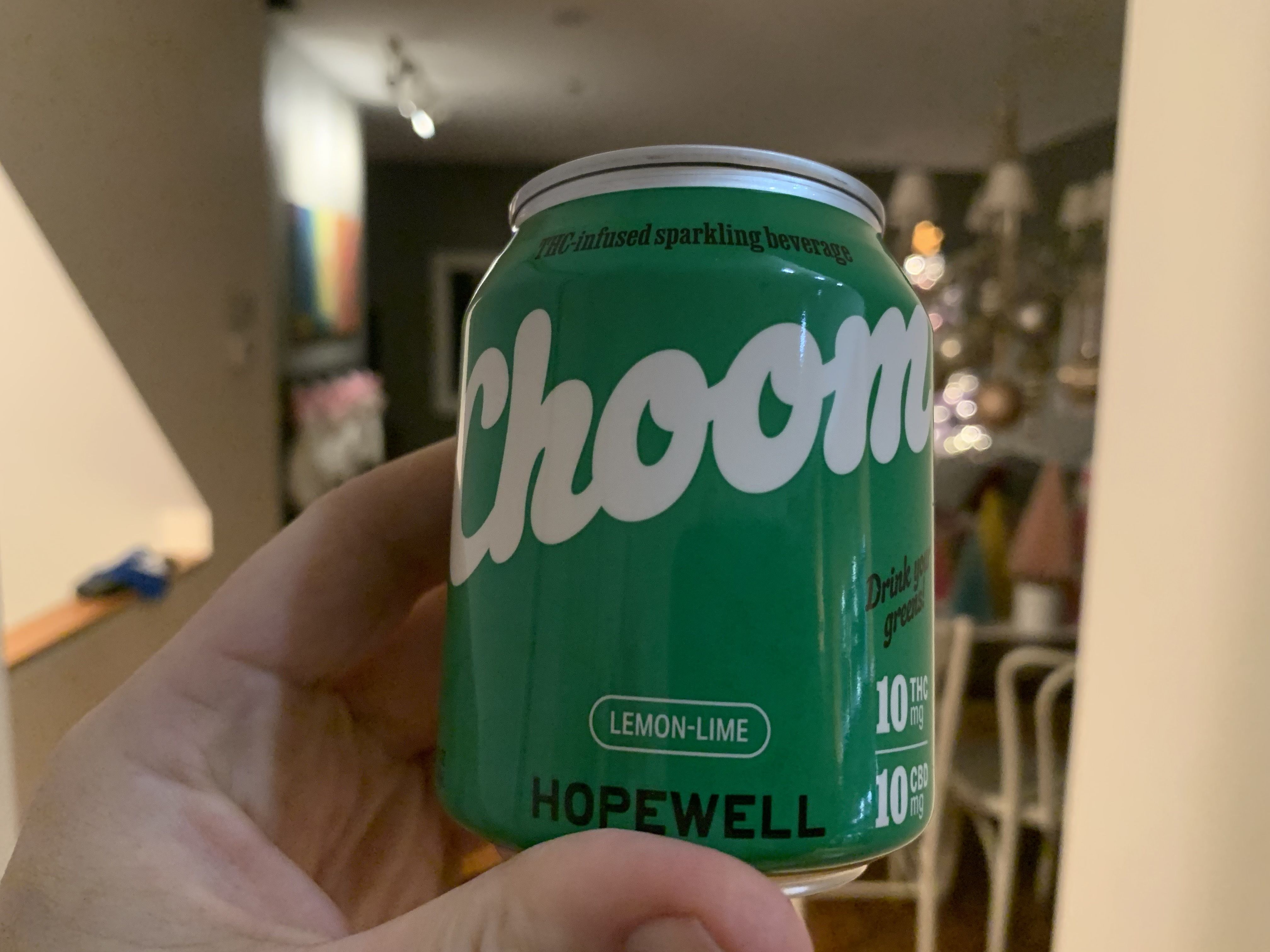 A photo of a can that says "Choom" 