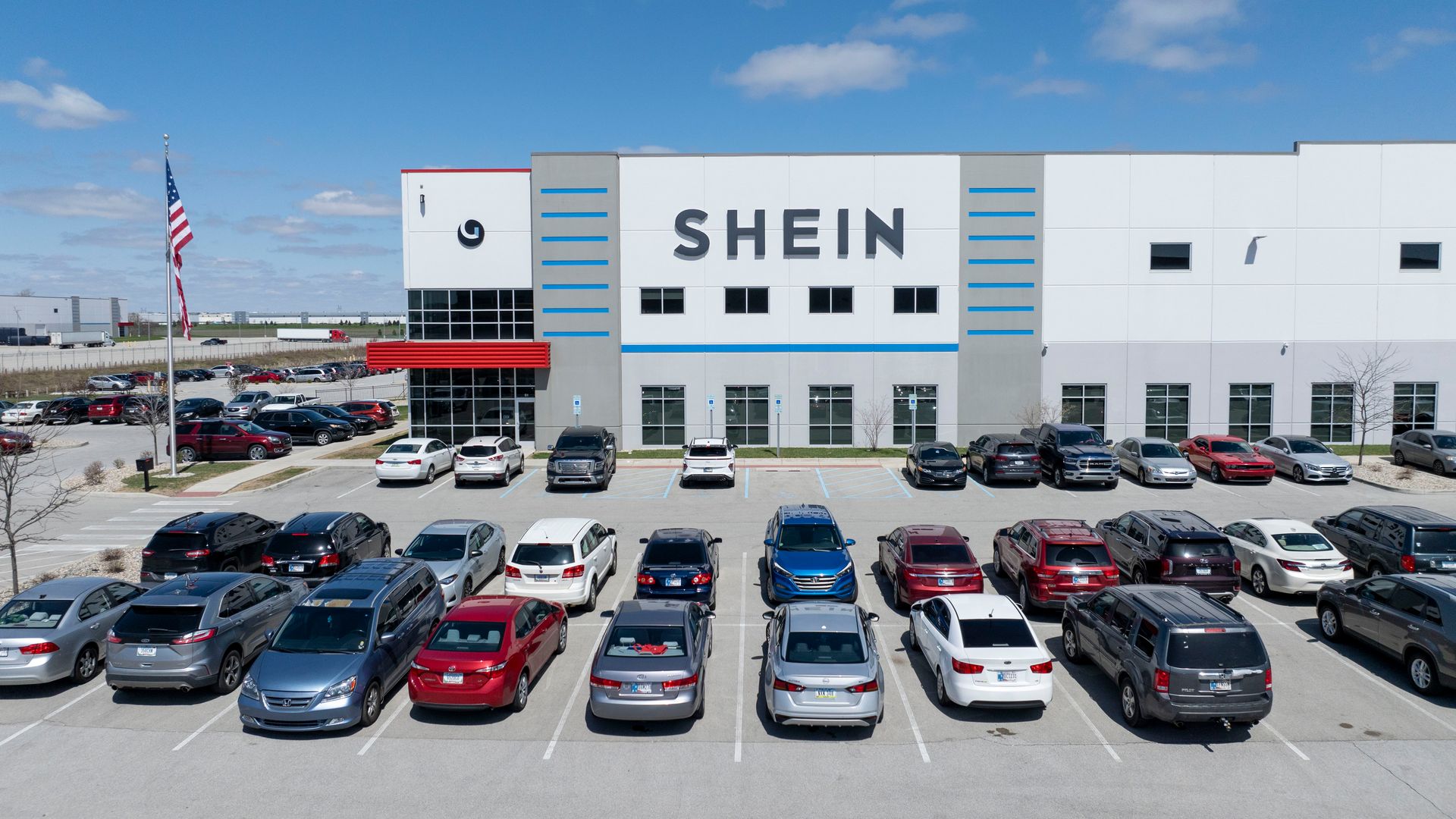 A Shein distribution center in Whitestown, Indiana.