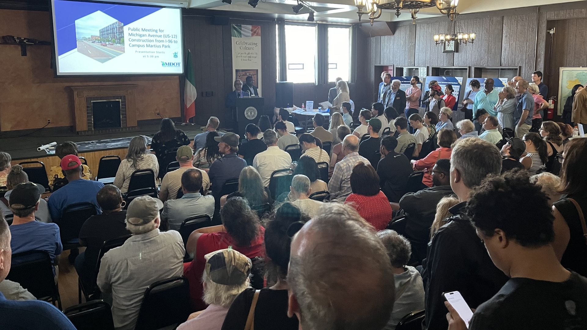 Wednesday's public meeting in Corktown to discuss the Michigan Ave. redesign.