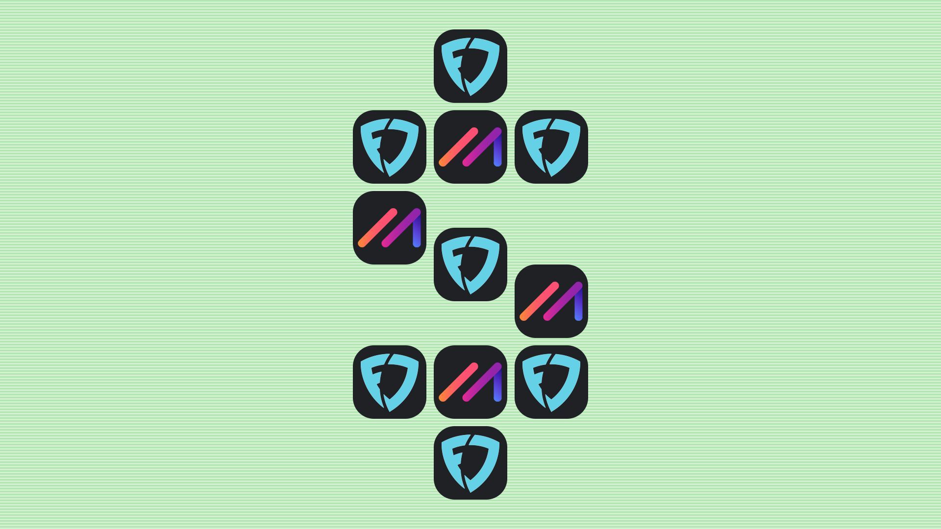 Illustration of a dollar sign made up of app icon shapes with the Fanduel and Minute Media logos on them.