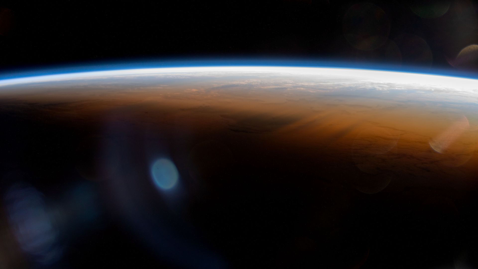 An orbital sunset seen from the International Space Station