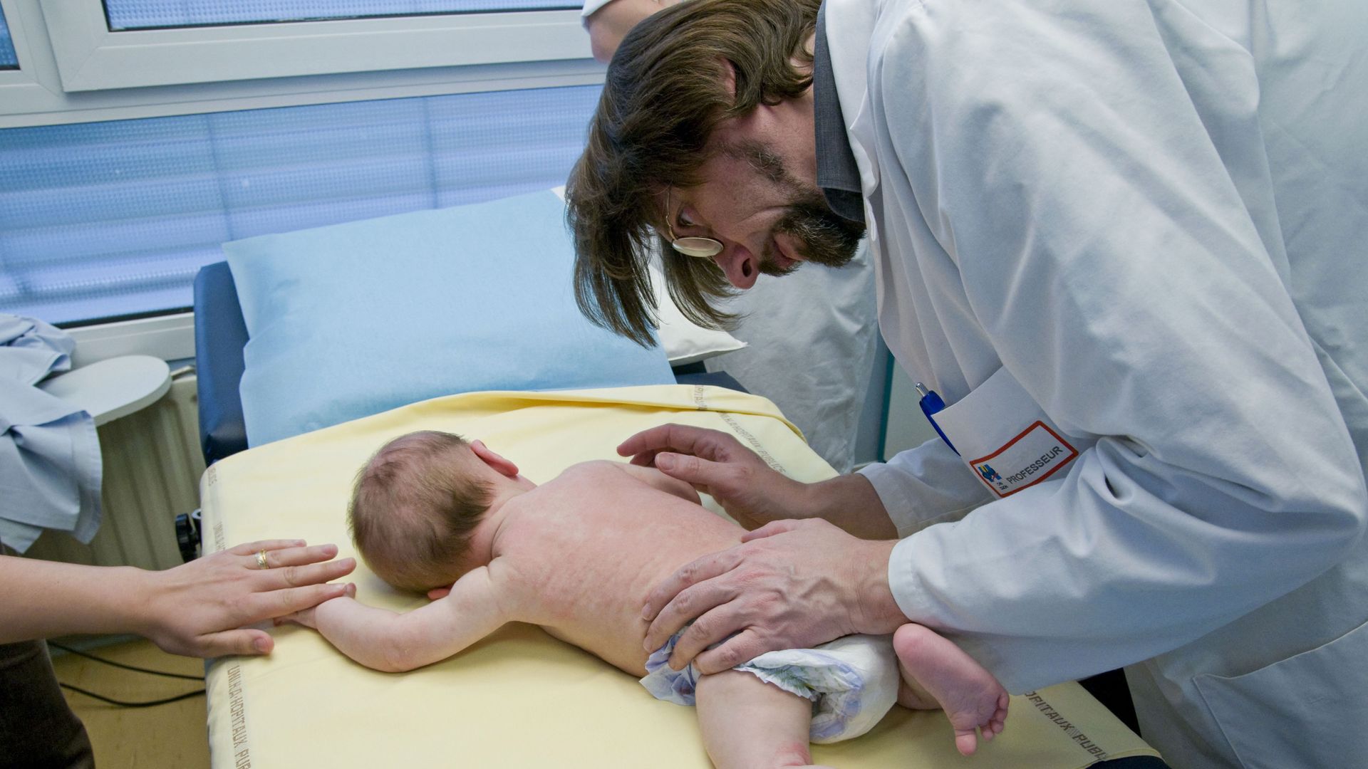At The Department Of Dermatology At The Bocage Hospital, University Hopital Of Dijon, a consultation In Pediatrics For Eczema On A 7 Month Old Child.