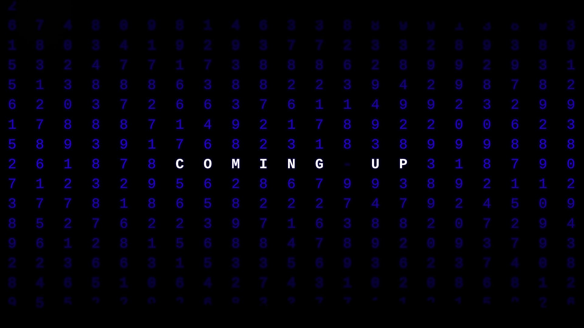 Coming up