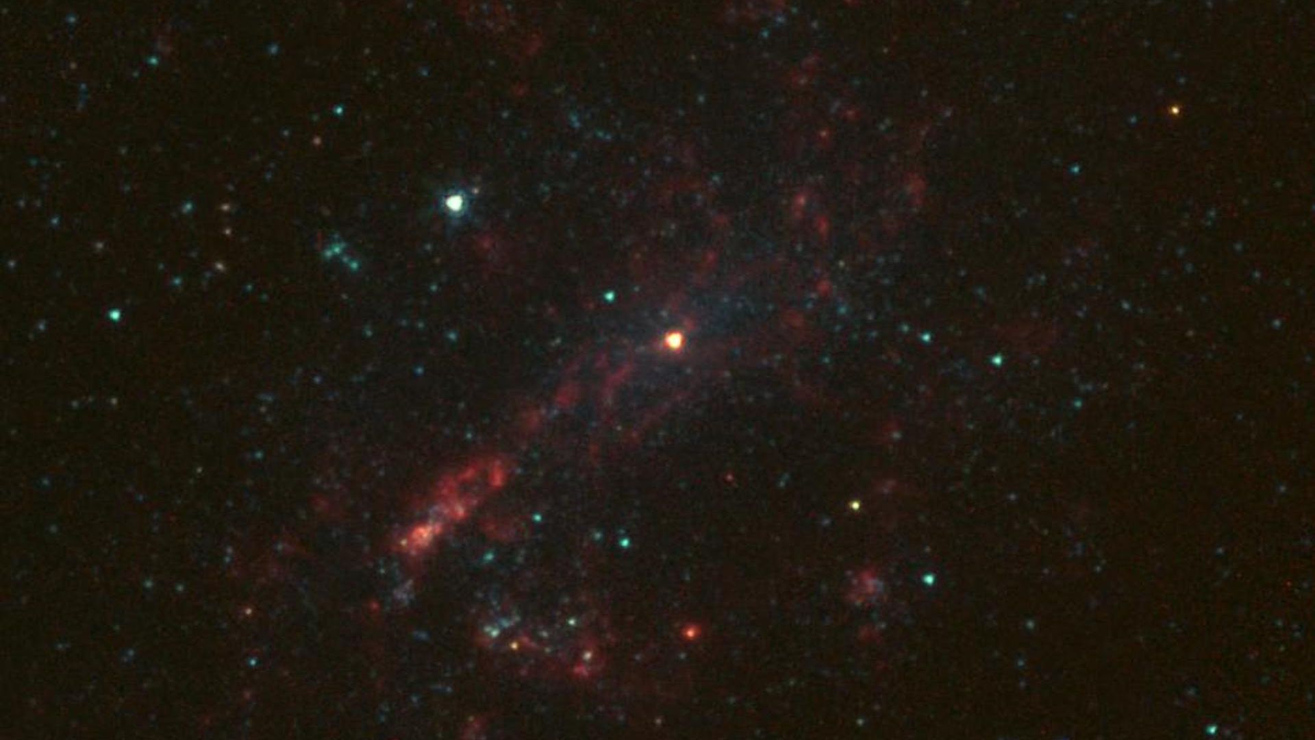 A diffuse galaxy in infrared light.