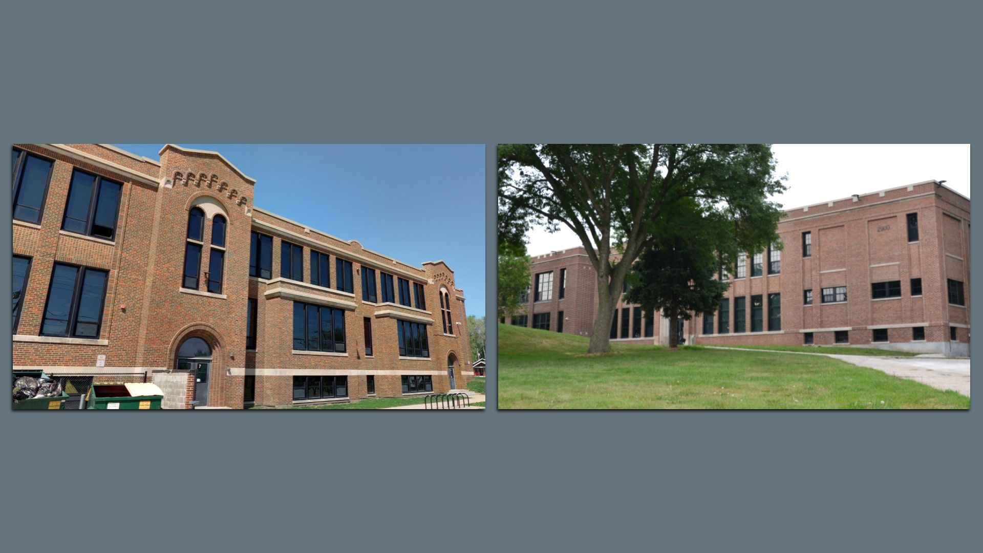 A photo of Howe Elementary and Harding Middle School.