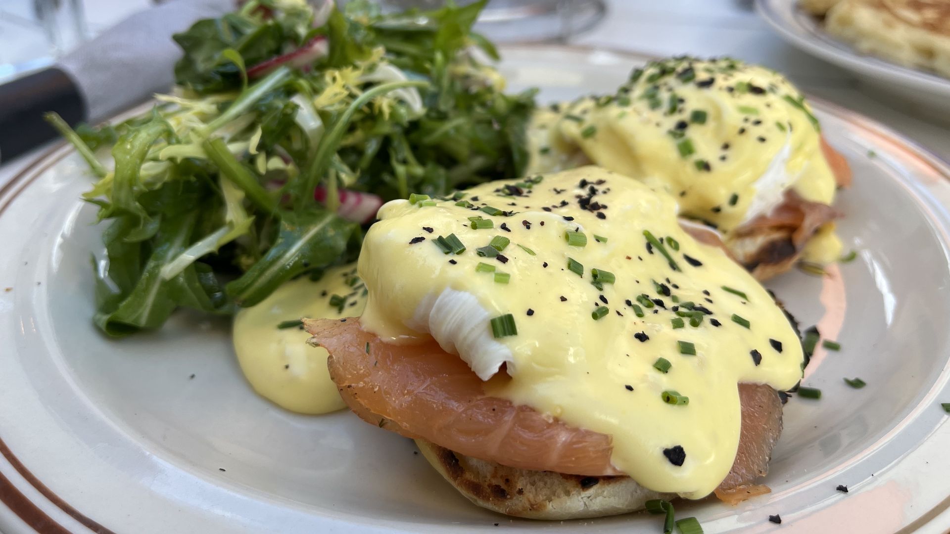 Salmon Benedict at Toasty Badger