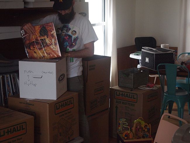 Ryan Greenblatt packing his belongings.