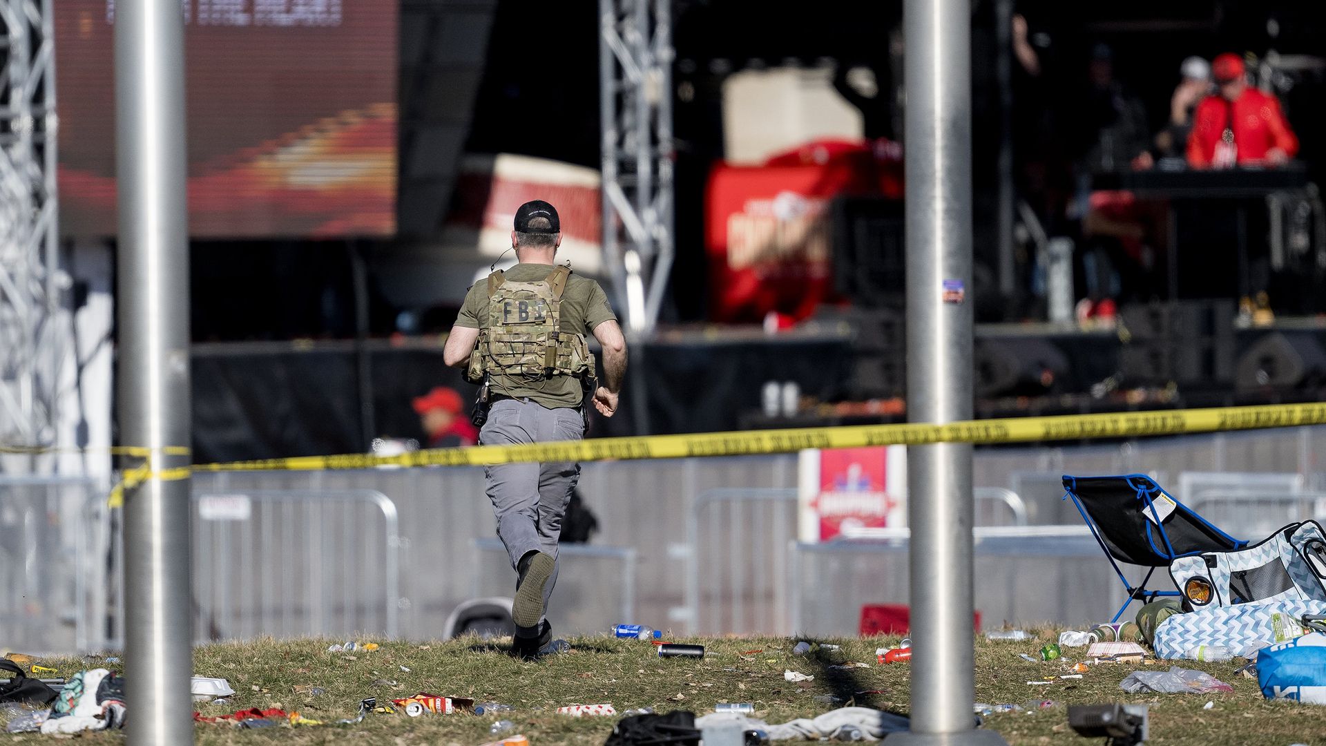 An FBI agent running