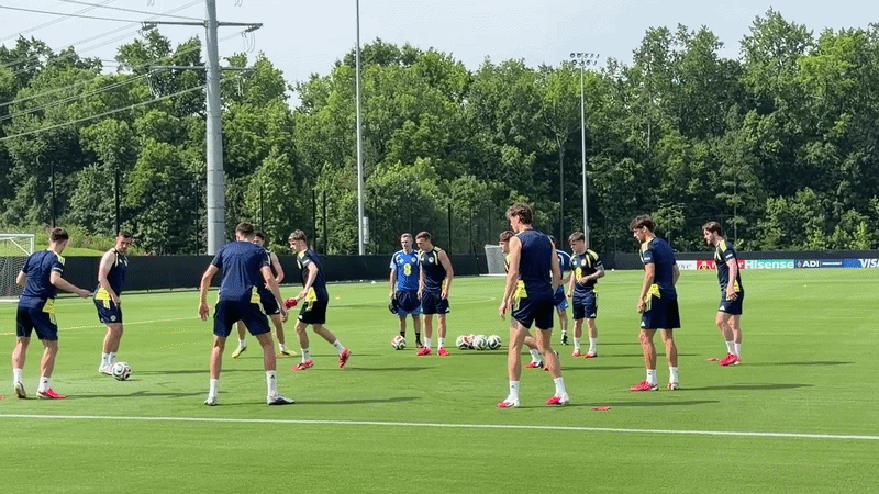 Scottish national team training in Charlotte ahead of the World Cup.