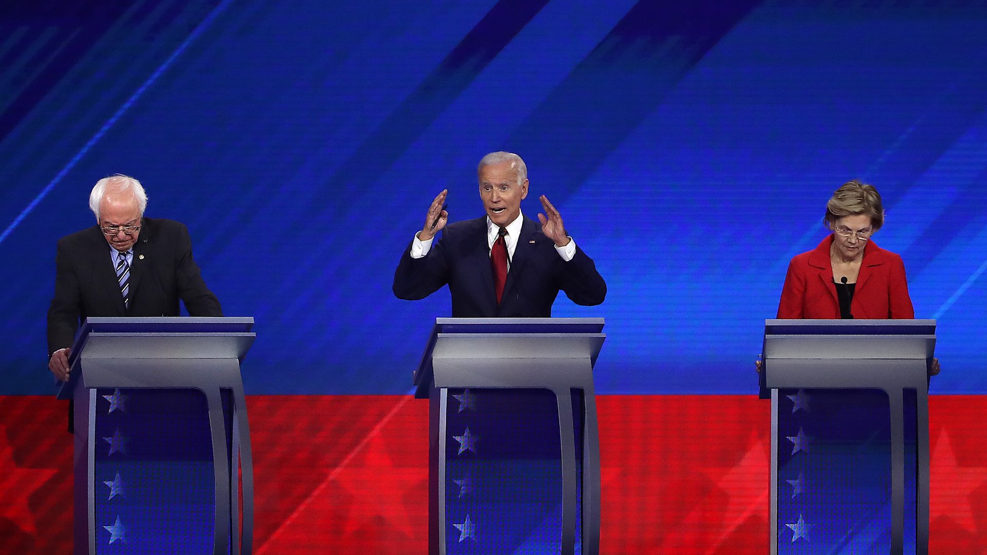Sen. Bernie Sanders, Former Vice President Joe Biden and Sen. Elizabeth Warren