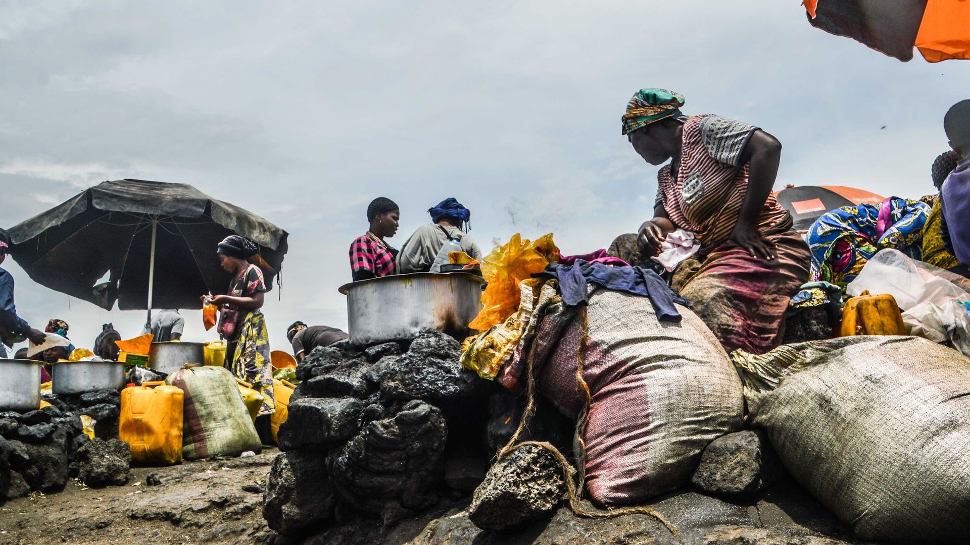 A market in  in Goma, Democratic Republic of Congo, in October 2019.