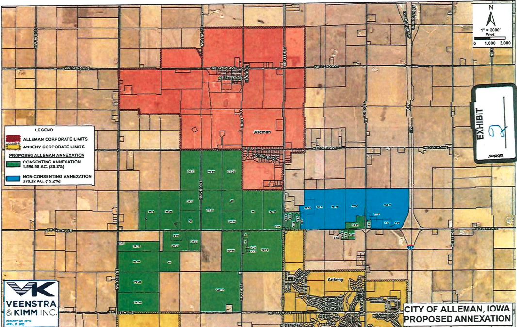 Small Iowa town wages annexation war against Ankeny's expansion plans