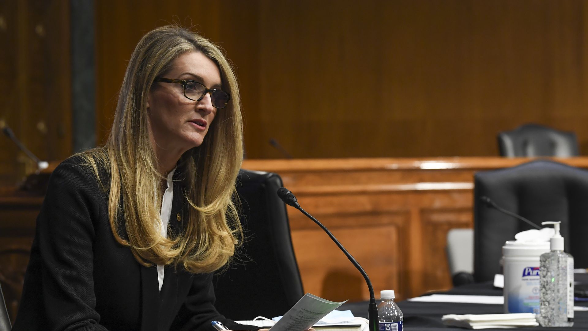 Sen. Loeffler in May.