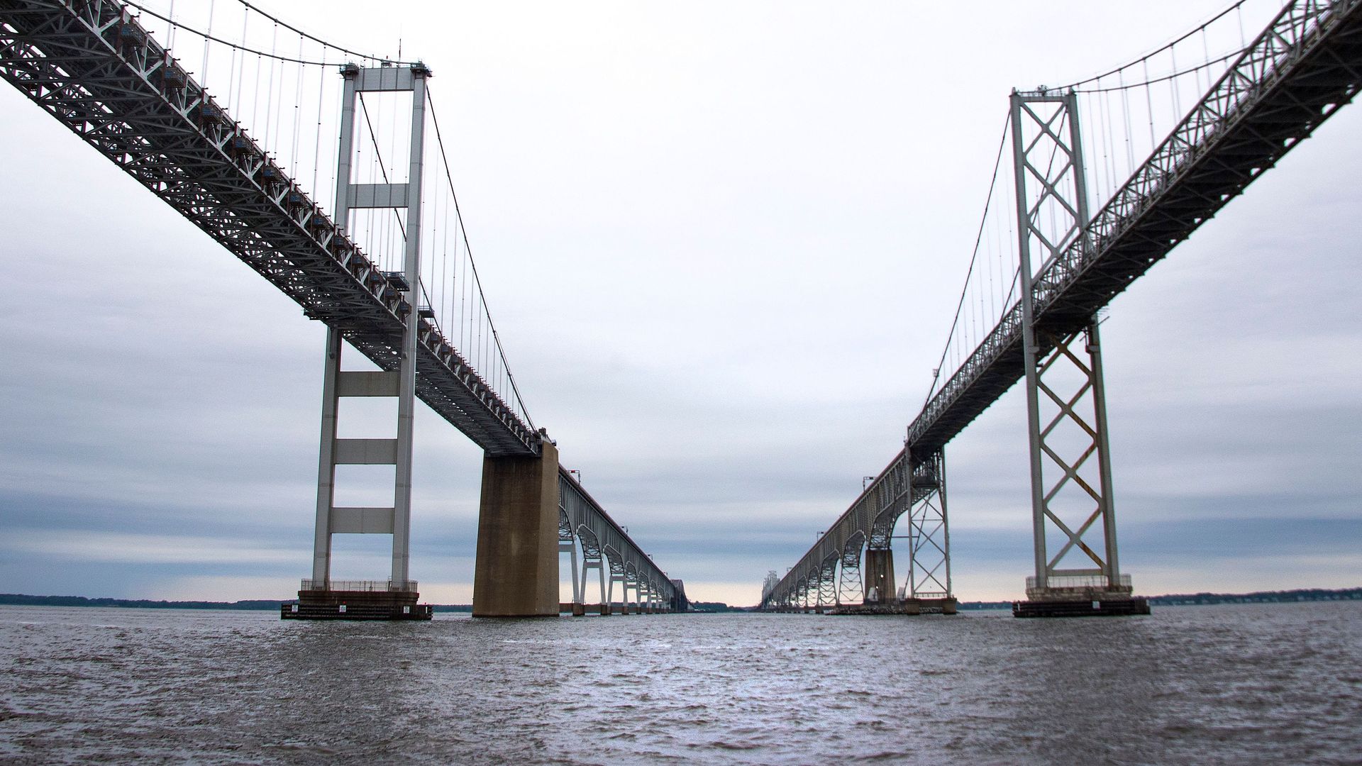 The Chesapeake Bay Bridge. Photograph by Getty Images