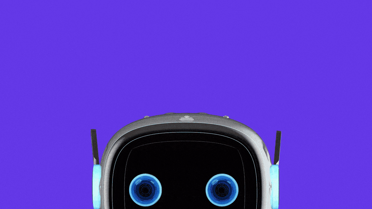 Illustration of a football hitting a robot on its head.