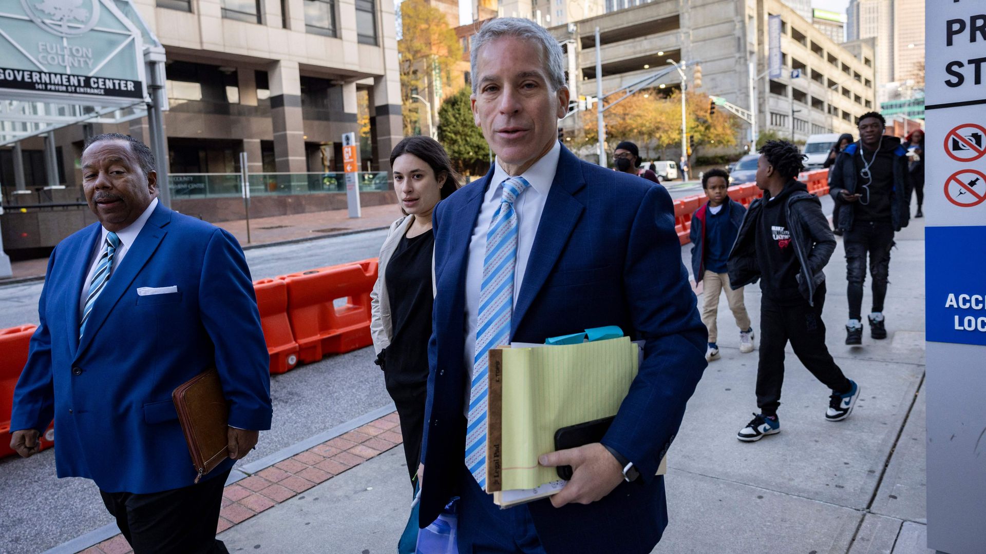 Attorney Brian Steel at the Fulton County Courthouse in 2023. Photo: Christian Monterrosa/AFP via Getty Images