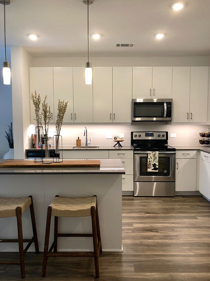 Bradham at New Bern Station white kitchen