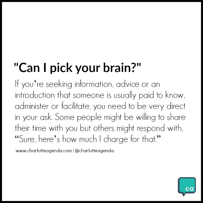 pick your brain