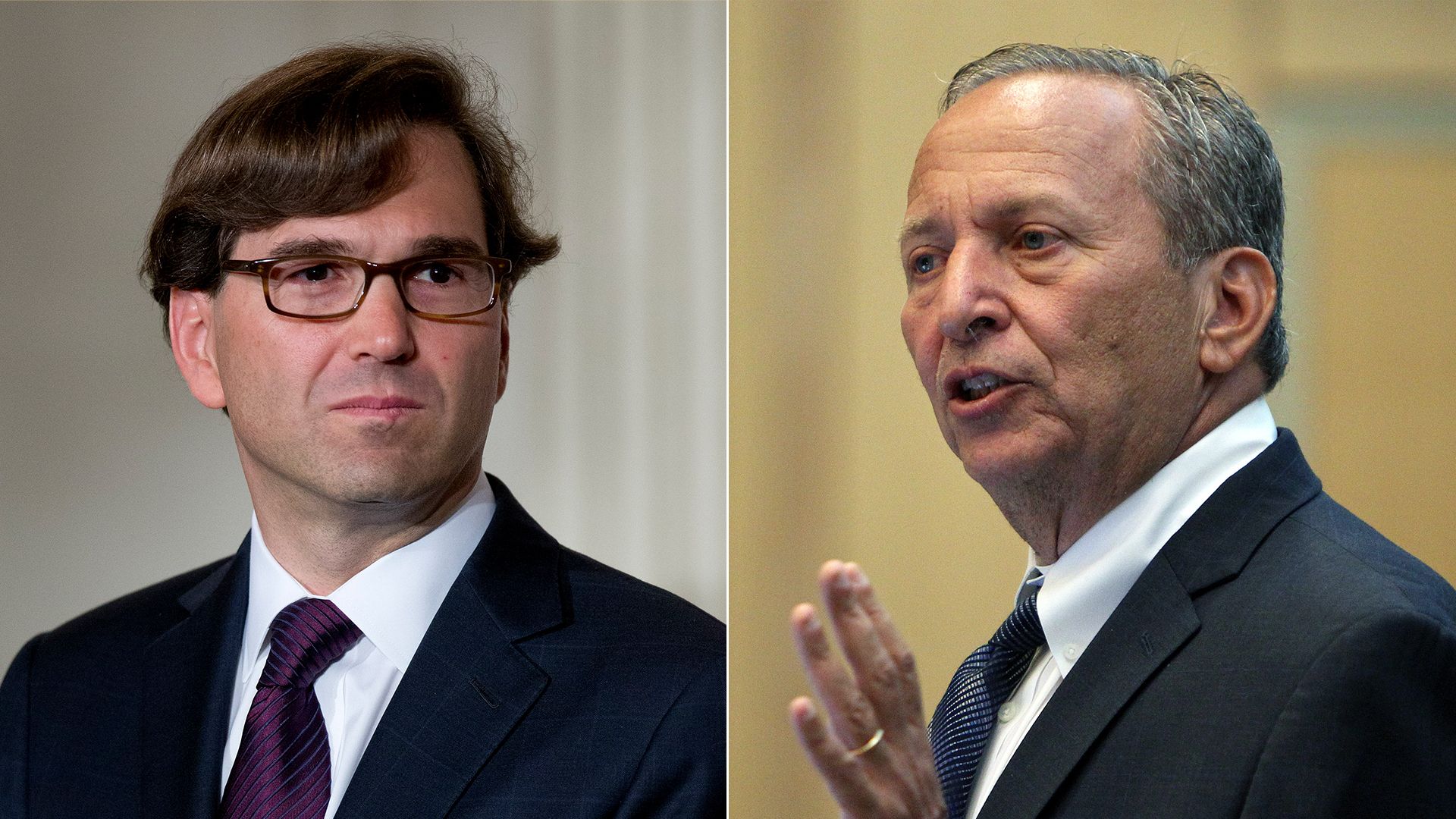 Economists Jason Furman and Larry Summers are seen facing off in a pair of headshots.