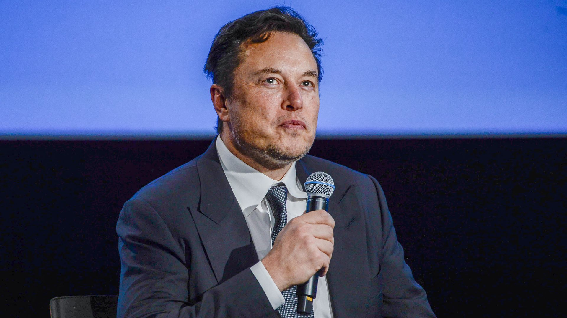Elon Musk speaking in Stavanger, Norway, in August 2022.