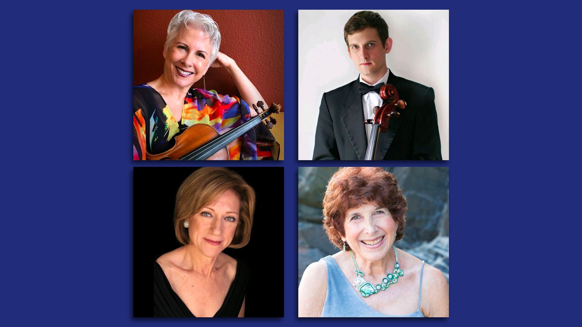 Photos of performers in chamber concert series.