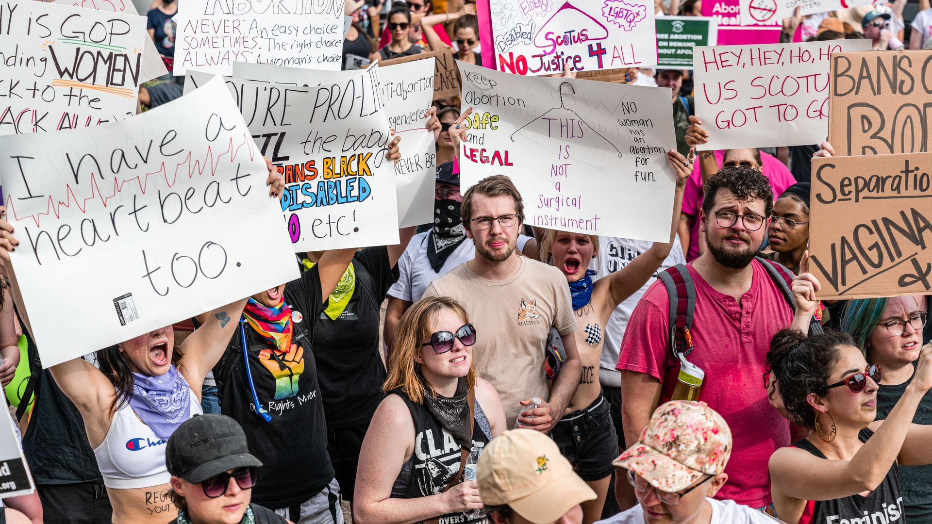 Picture of abortion rights protesters