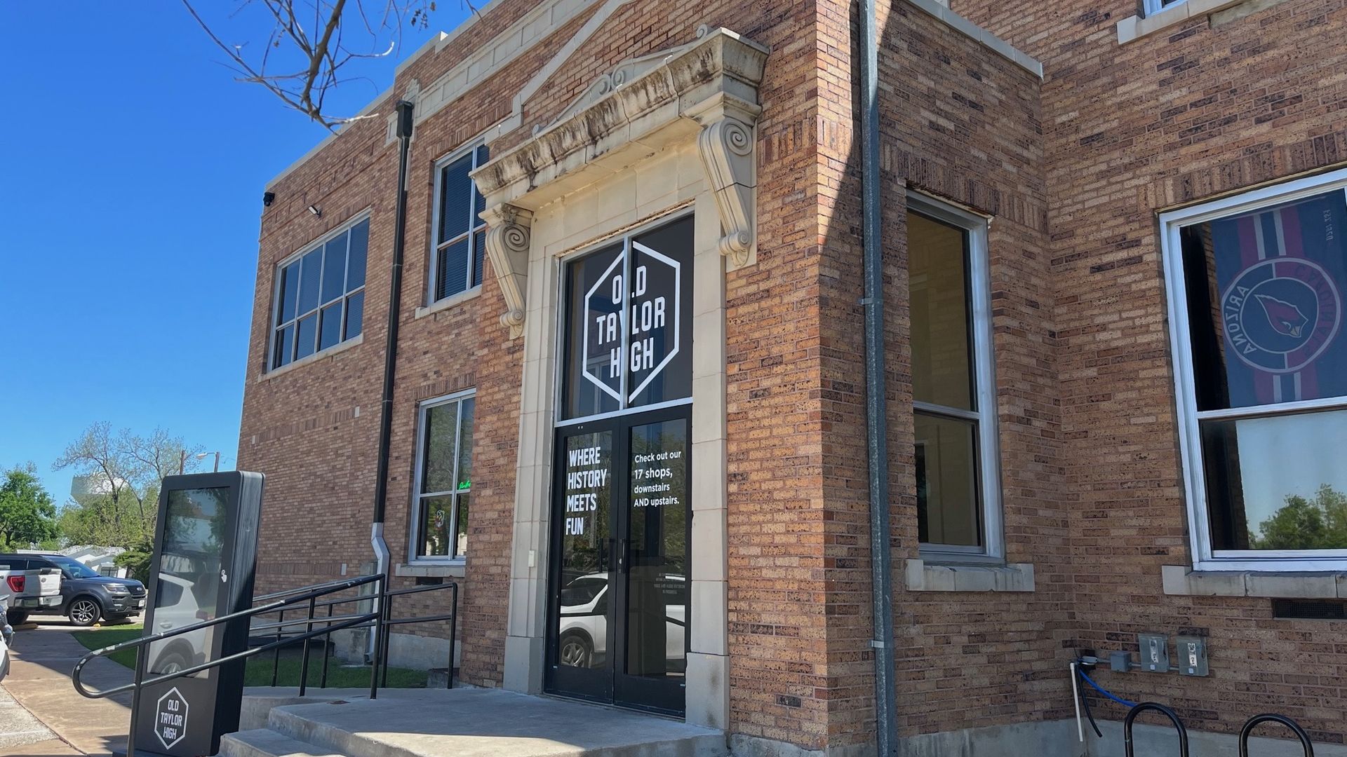 Taylor's remade old high school.