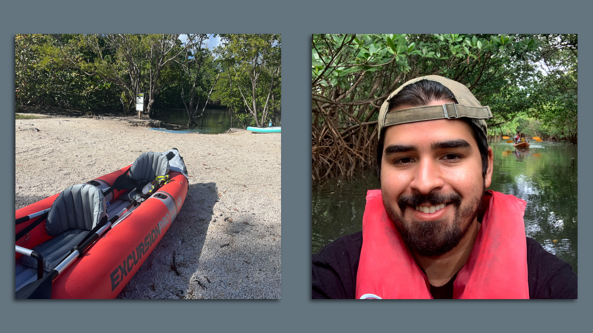 Martin and his inflatable kayak