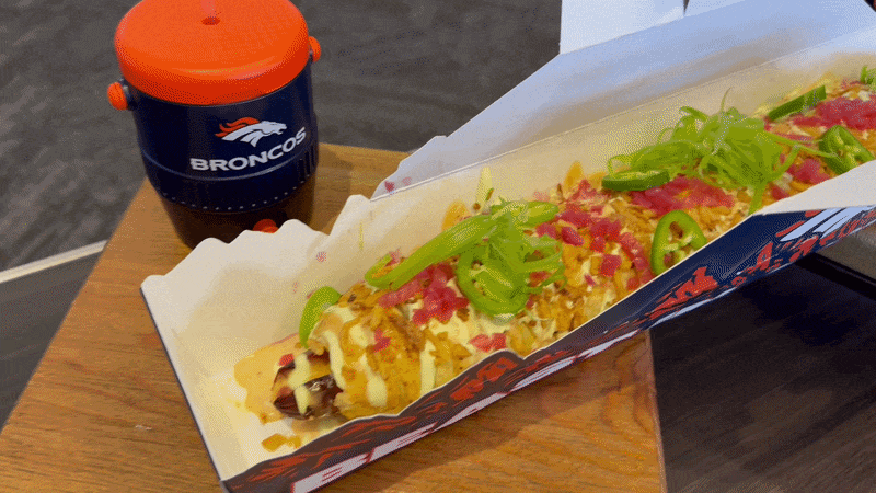 A video of a massive hot dog