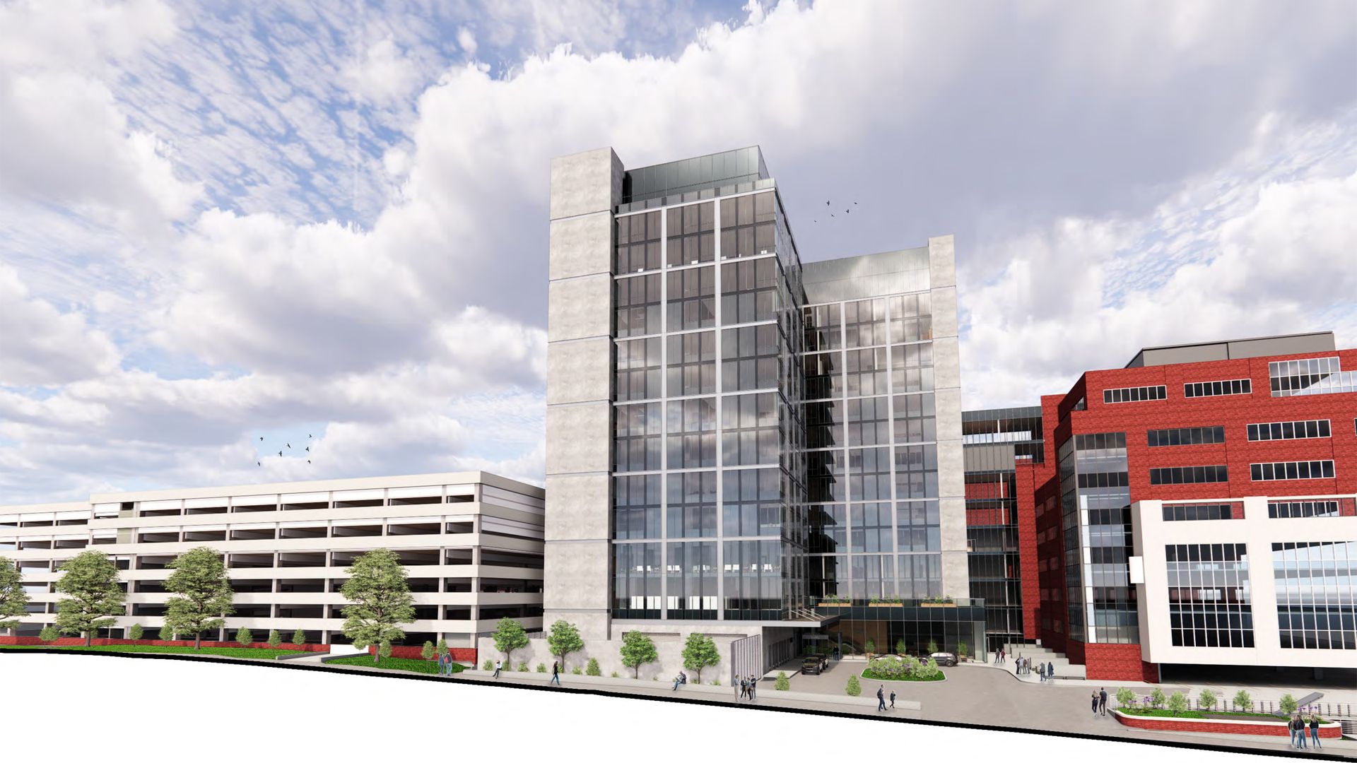 A rendering of the new VUMC tower
