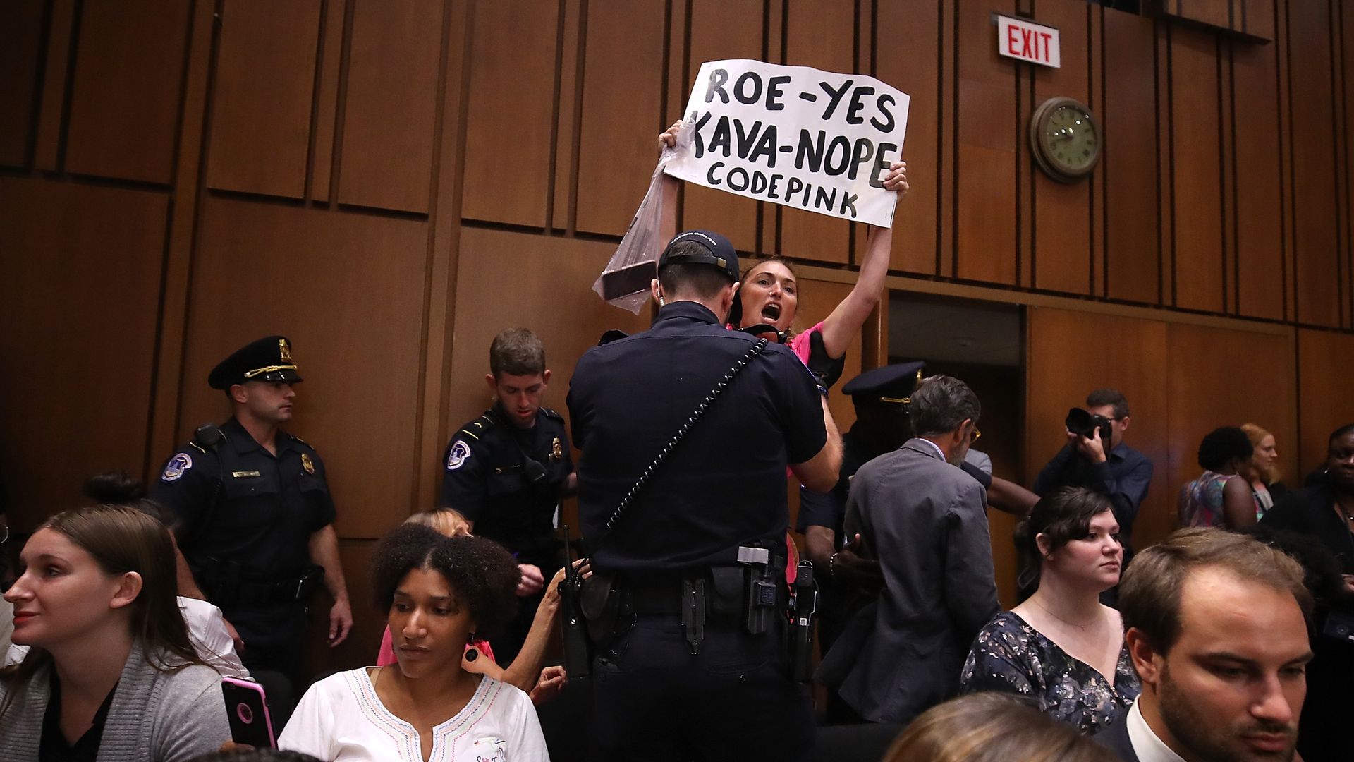 Protestor at Kavanaugh hearing