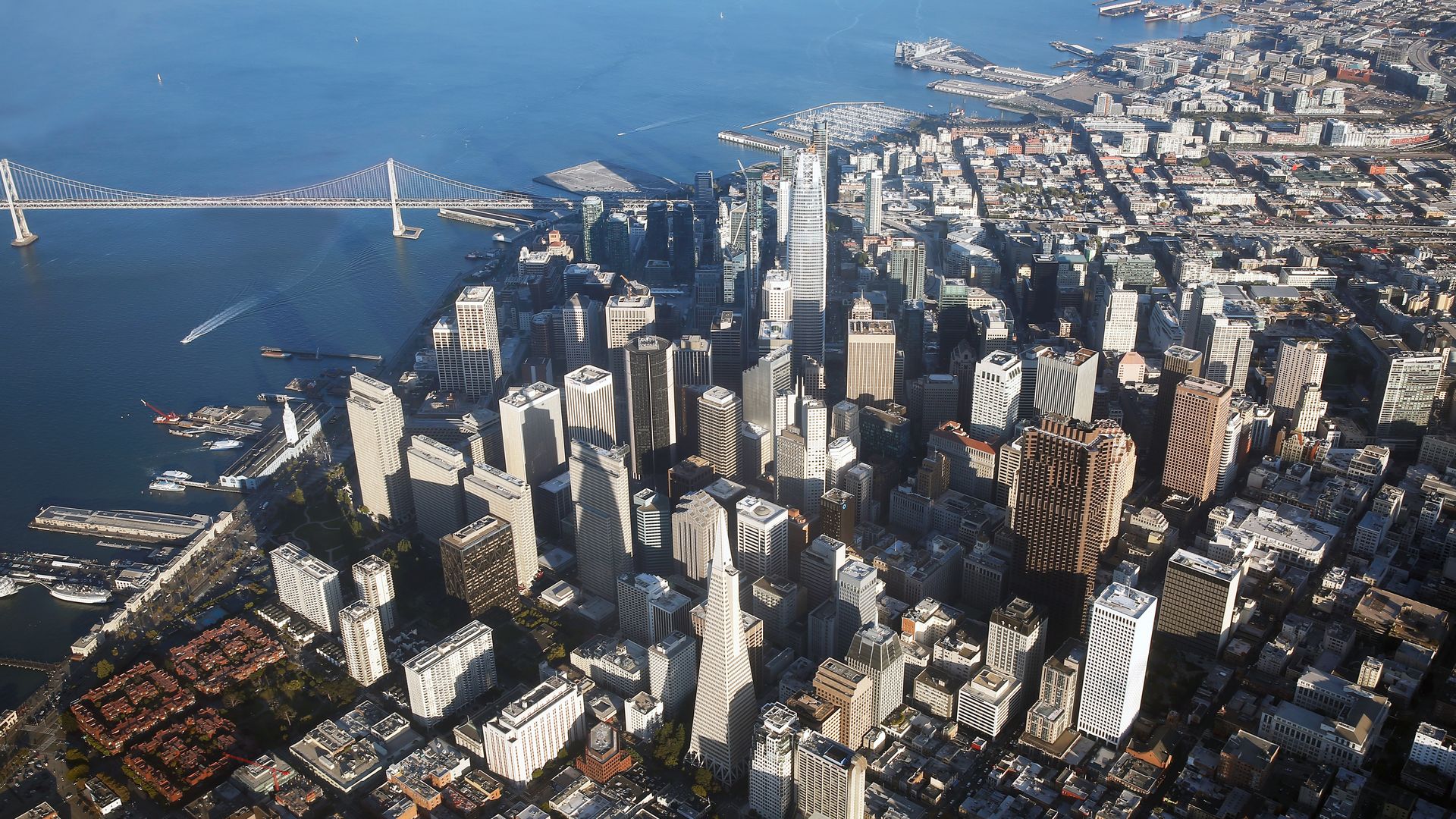 Aerial photo of downtown San Francisco