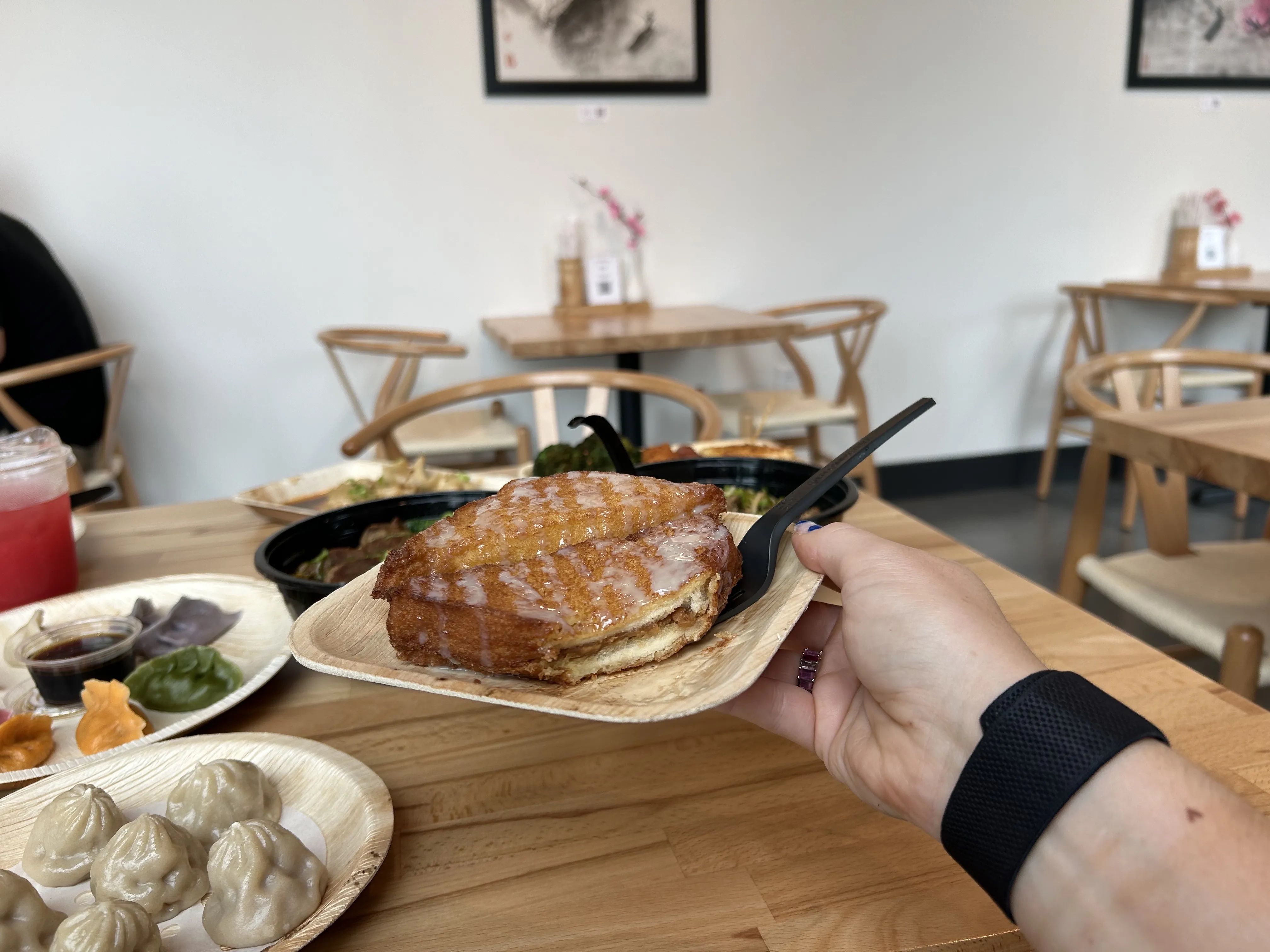 hand holding dish